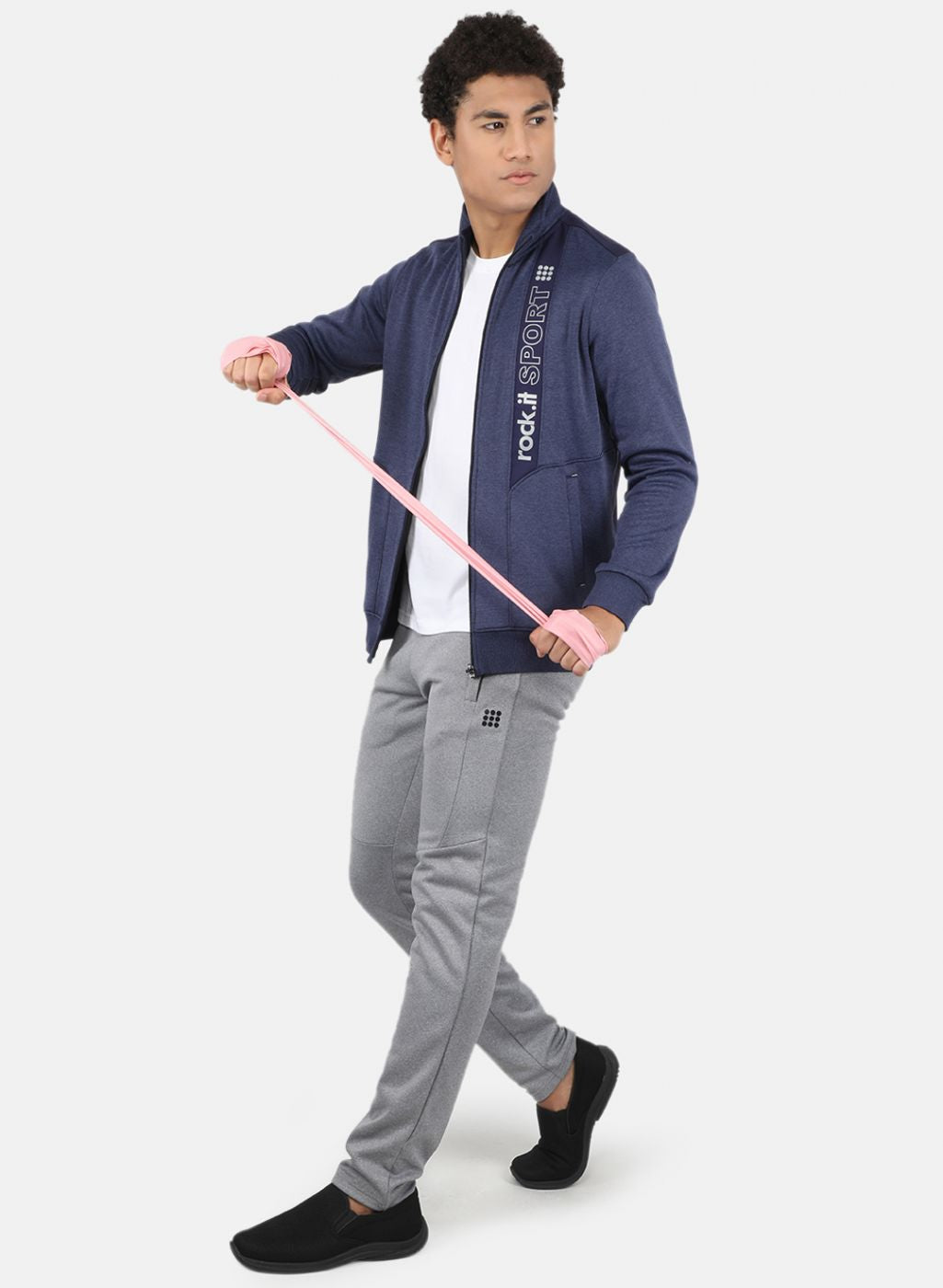 Rock.it Men Blue Printed Sweatshirt