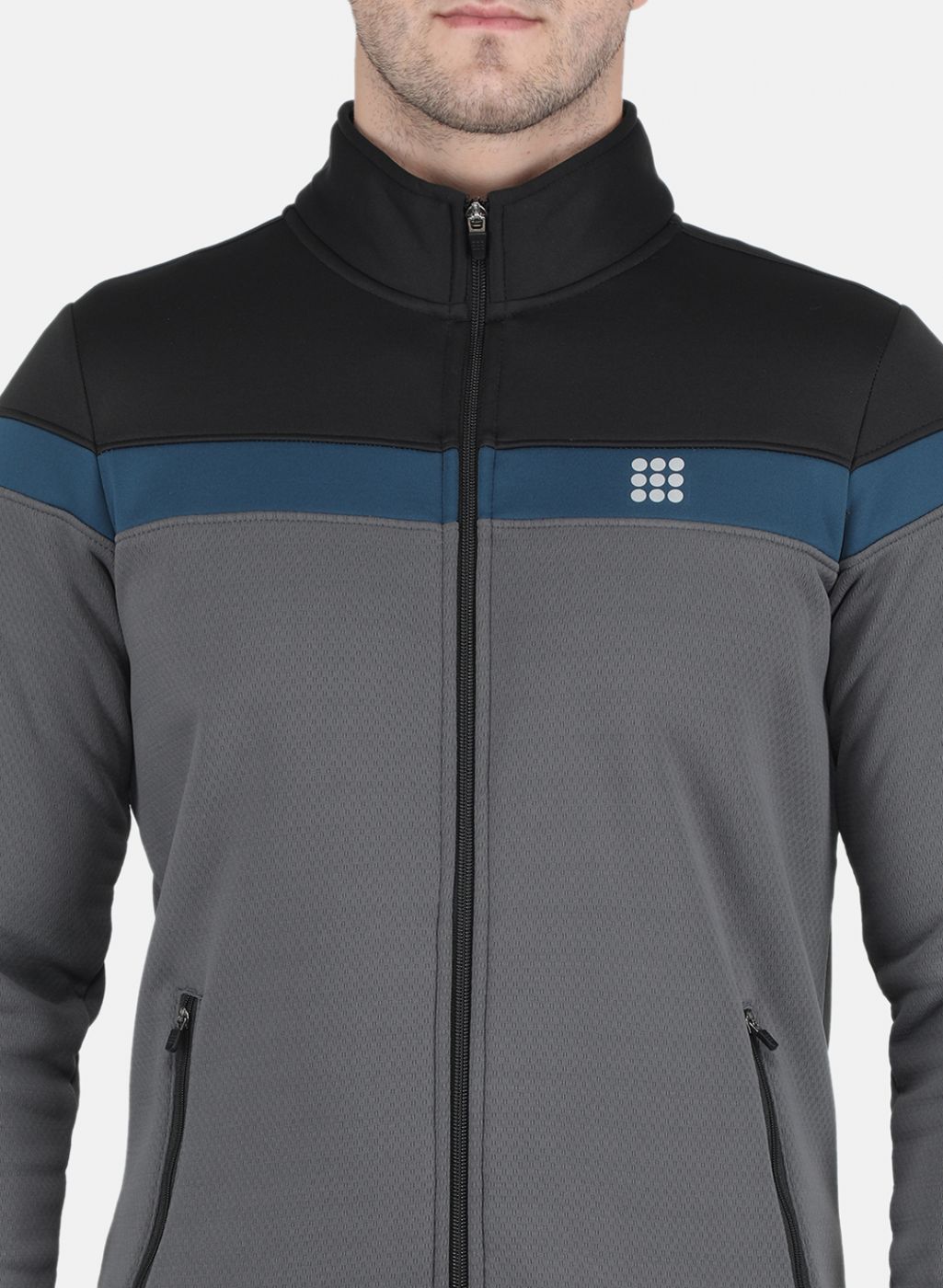 Rock.it Men Grey Solid Sweatshirt