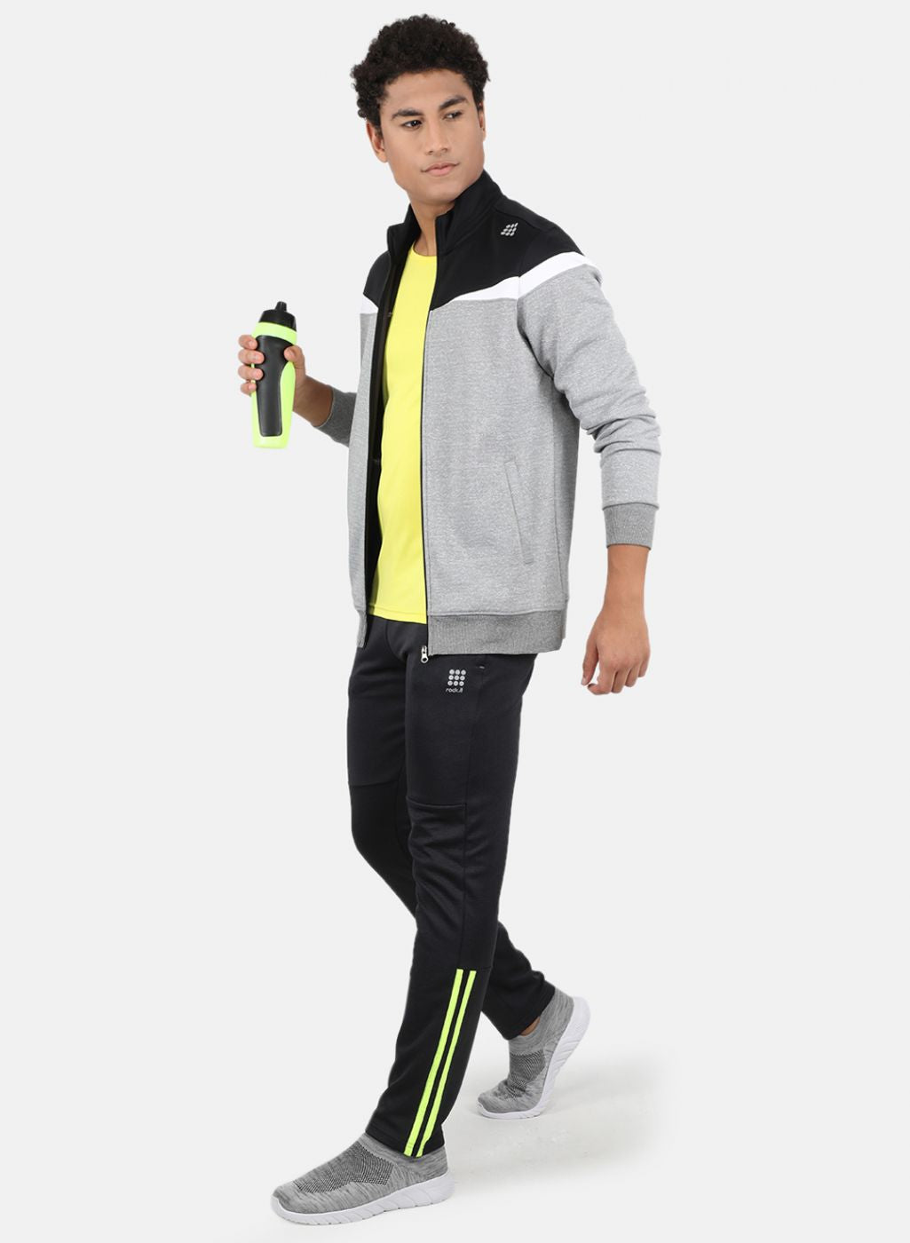 Rock.it Men Grey Solid Sweatshirt