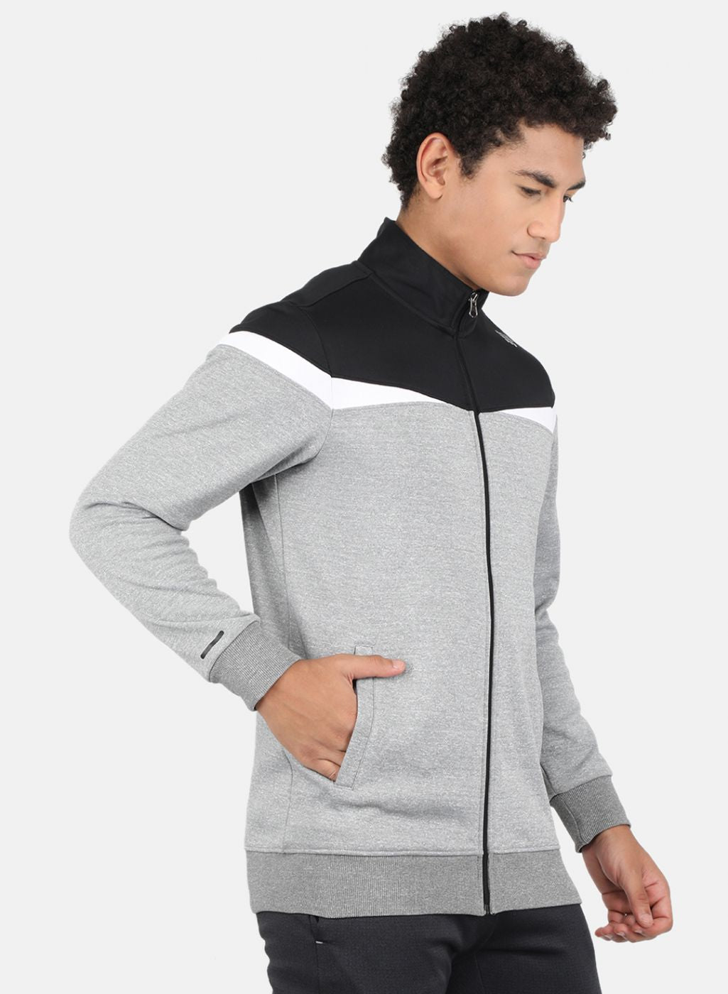 Rock.it Men Grey Solid Sweatshirt