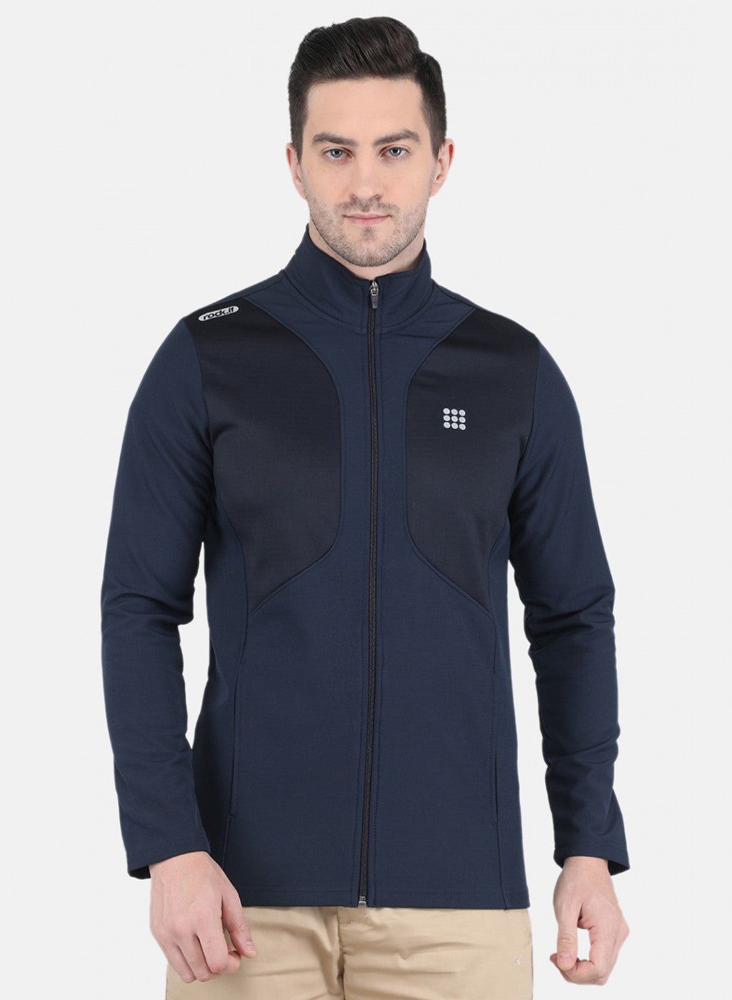 Rock.it Men Blue Solid Sweatshirt