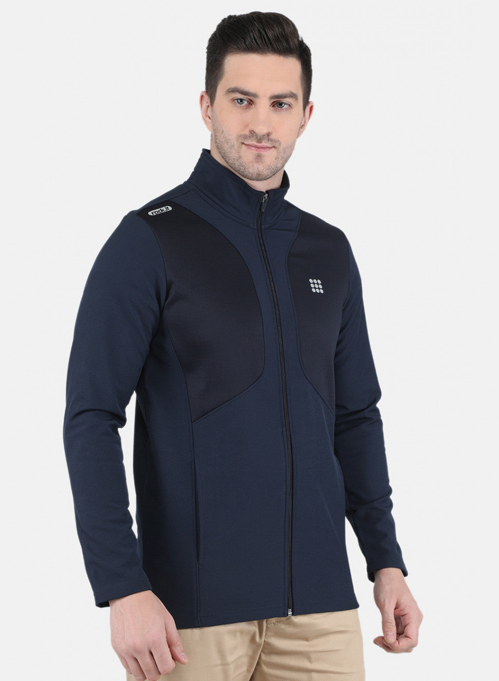 Rock.it Men Blue Solid Sweatshirt