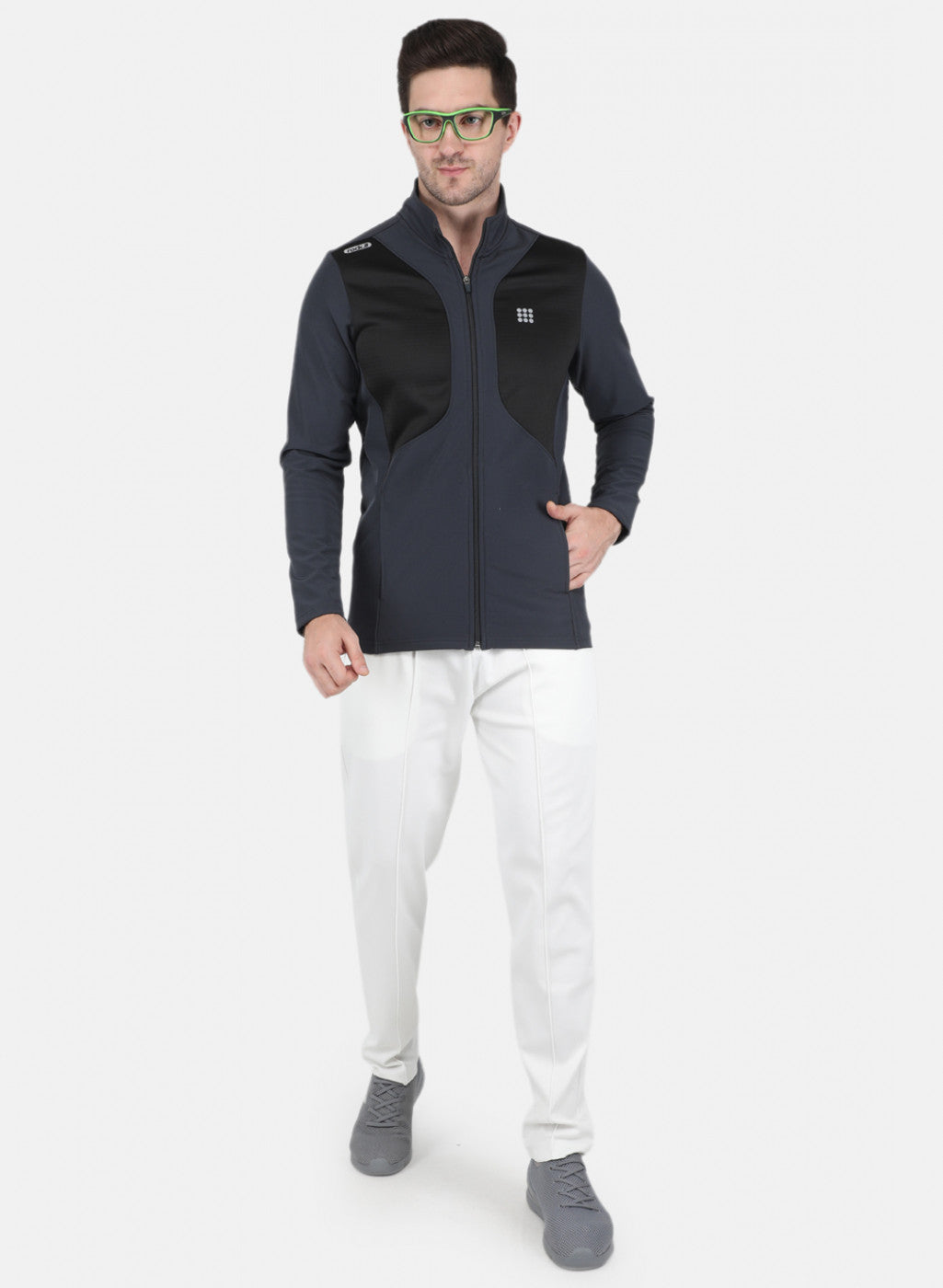 Rock.it Men Grey Solid Sweatshirt