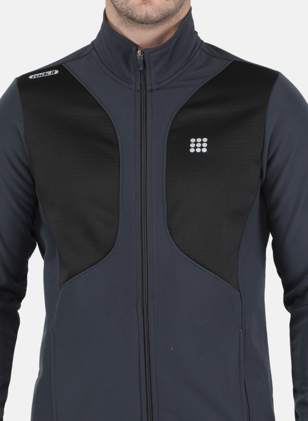 Rock.it Men Grey Solid Sweatshirt