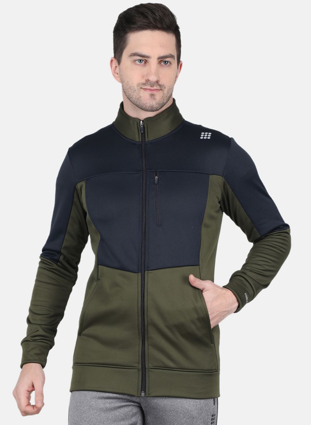 Rock.it Men Olive Solid Sweatshirt