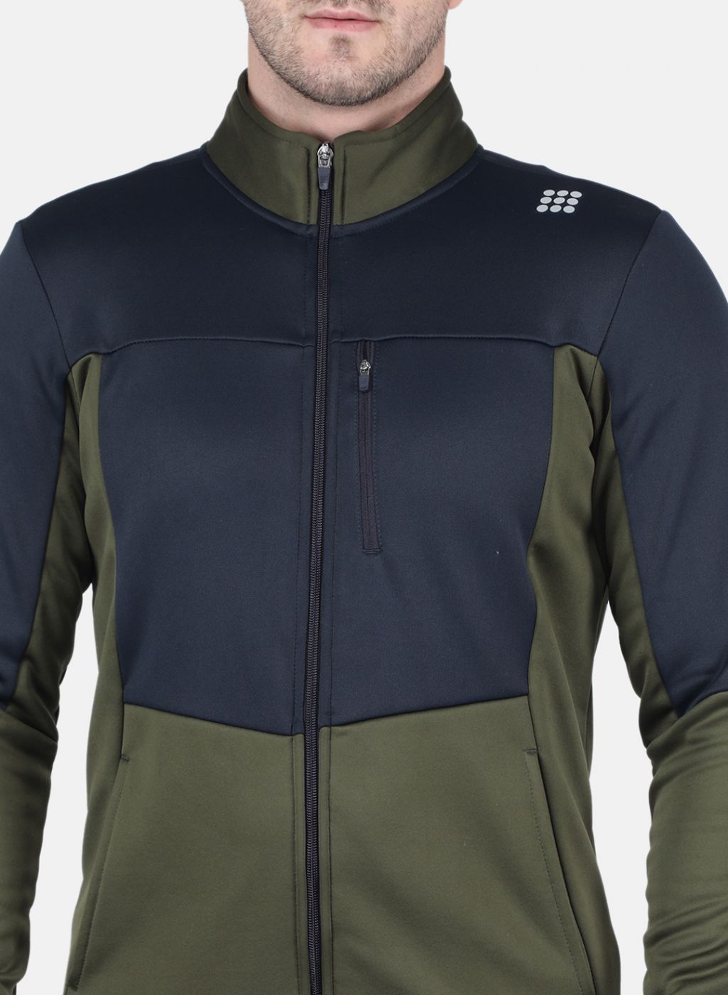 Rock.it Men Olive Solid Sweatshirt