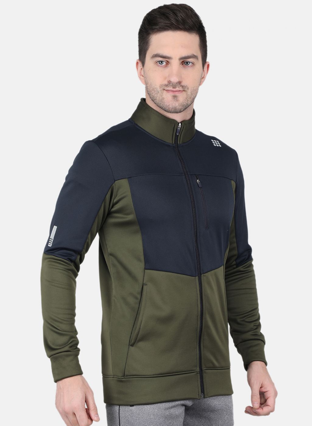 Rock.it Men Olive Solid Sweatshirt