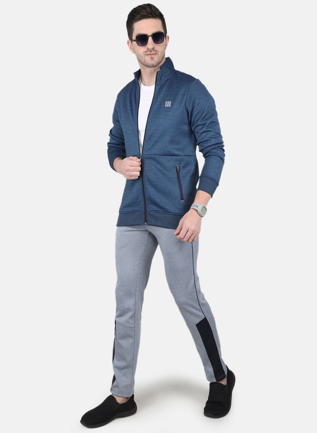 Rock.it Men Navy Blue Printed Sweatshirt