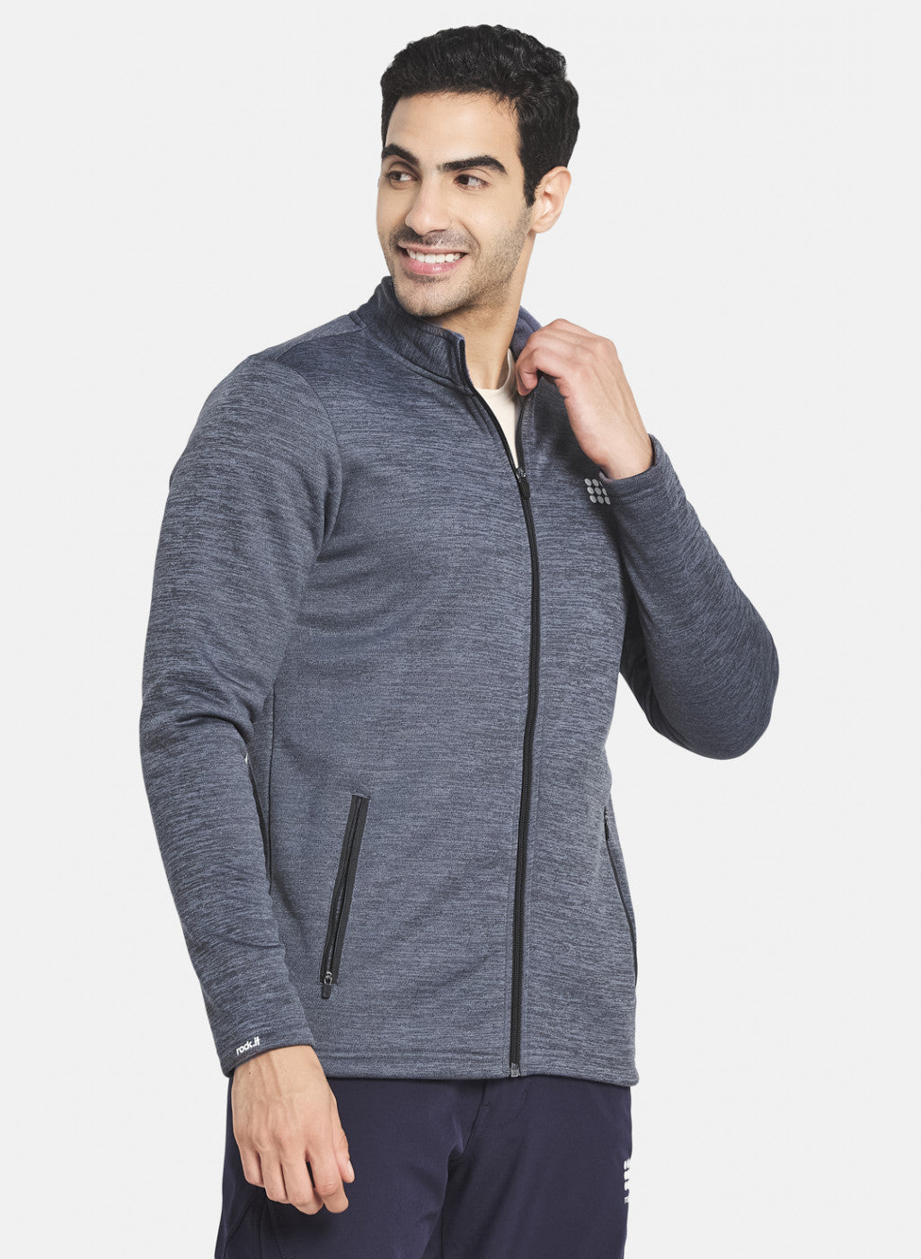 Rock.it Men Grey Solid Sweatshirt