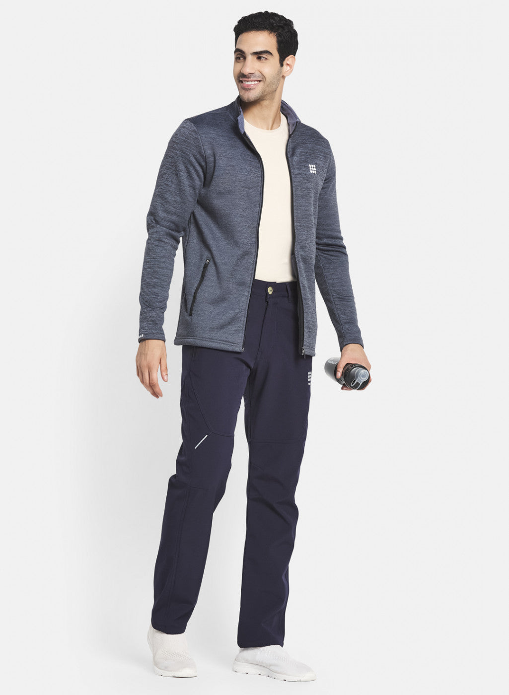 Rock.it Men Grey Solid Sweatshirt