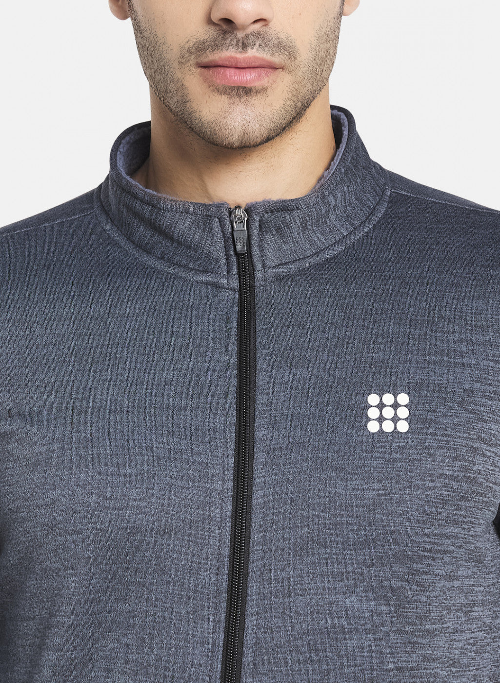 Rock.it Men Grey Solid Sweatshirt