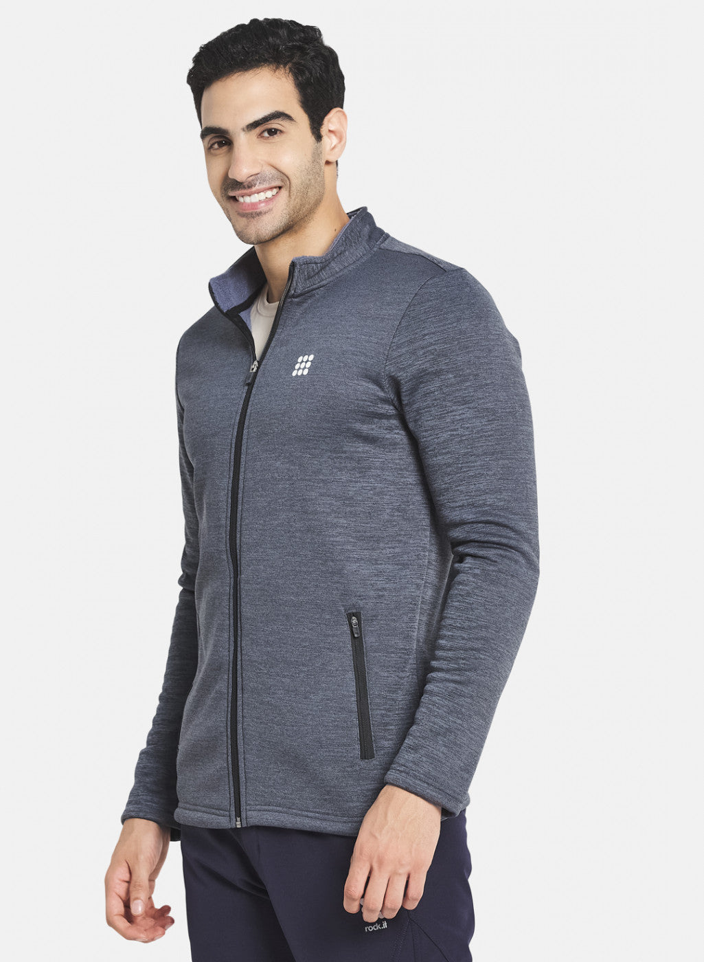 Rock.it Men Grey Solid Sweatshirt