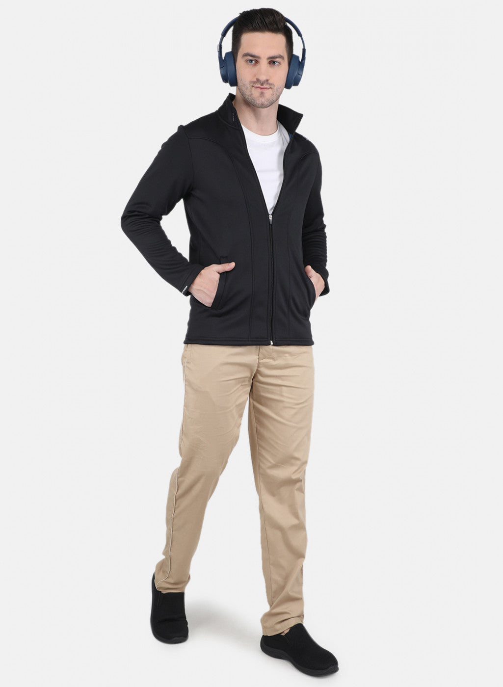 Rock.it Men Black Solid Sweatshirt