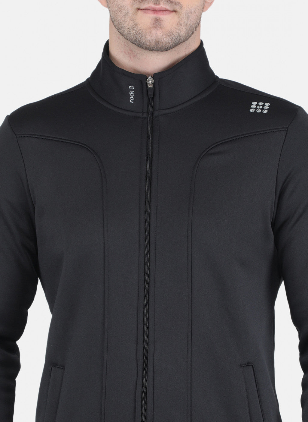 Rock.it Men Black Solid Sweatshirt