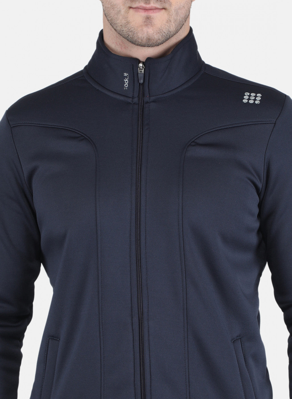 Rock.it Men Navy Blue Solid Sweatshirt