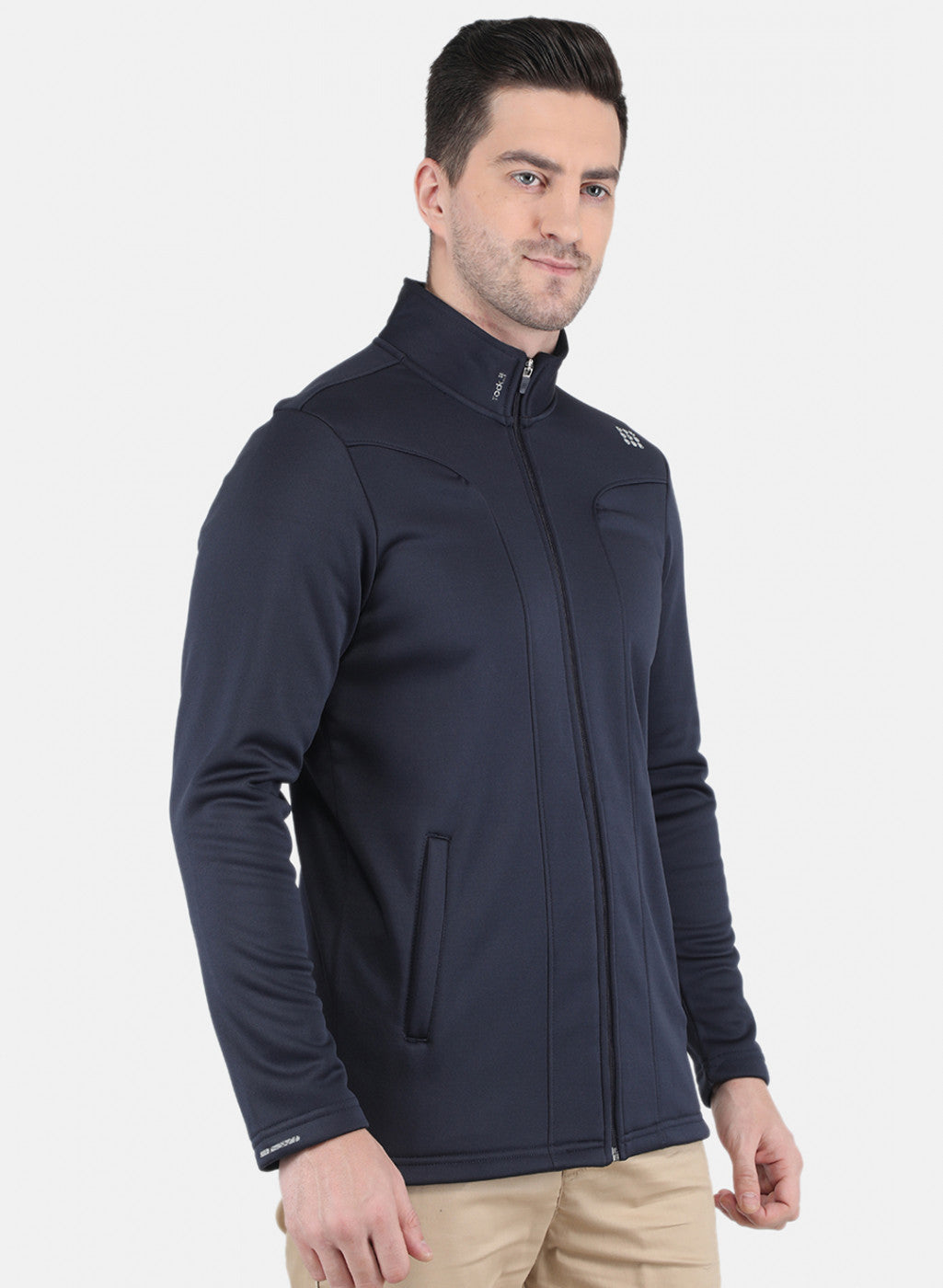 Rock.it Men Navy Blue Solid Sweatshirt