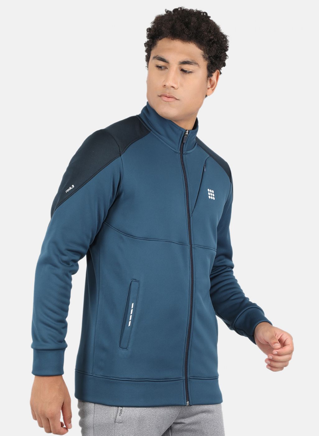 Rock.it Men Blue Solid Sweatshirt