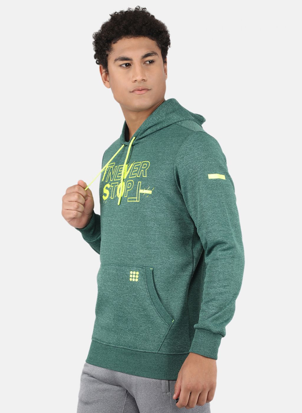 Rock.it Men Green Printed Sweatshirt