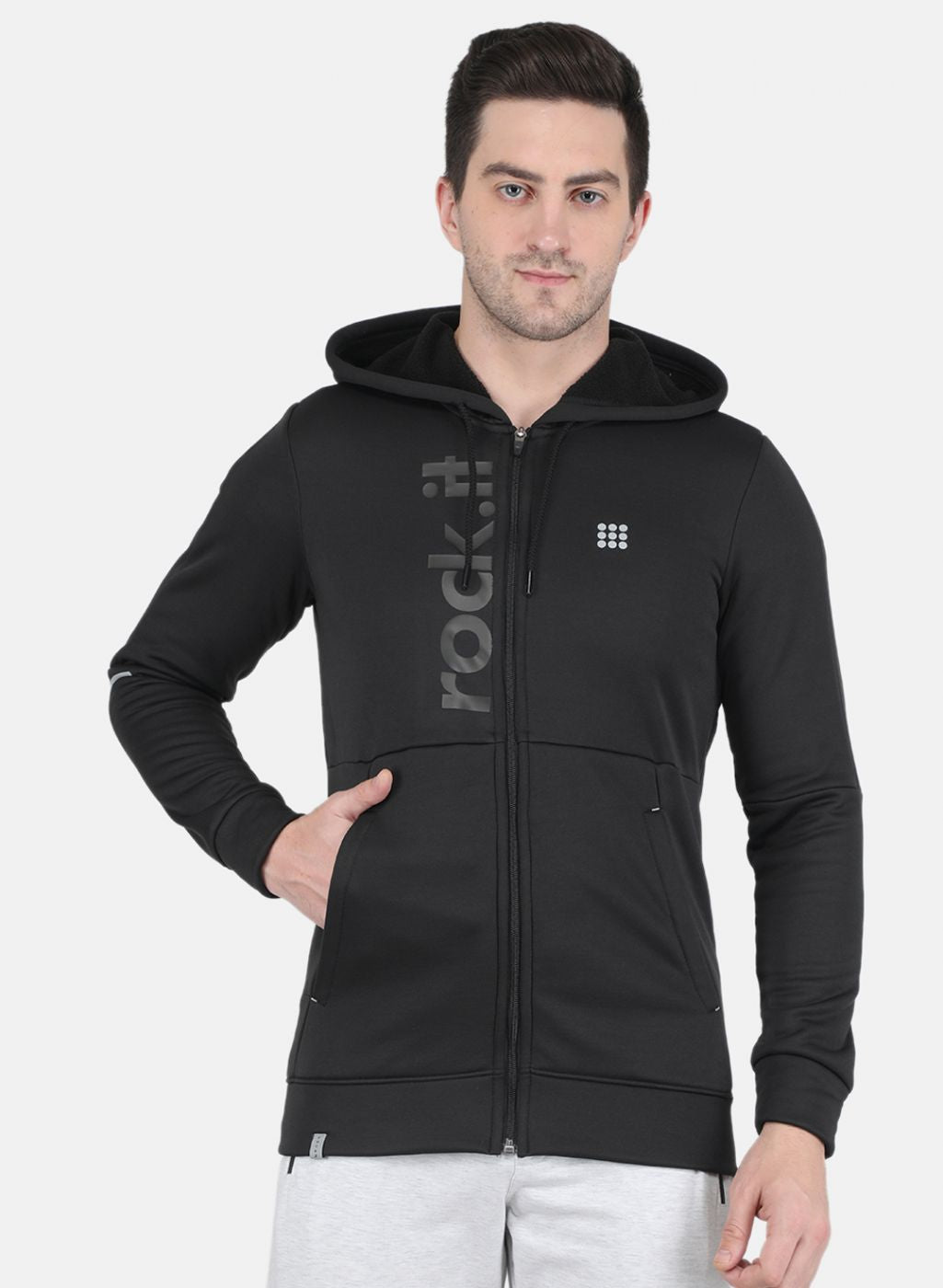 Rock.it Men Black Printed Sweatshirt