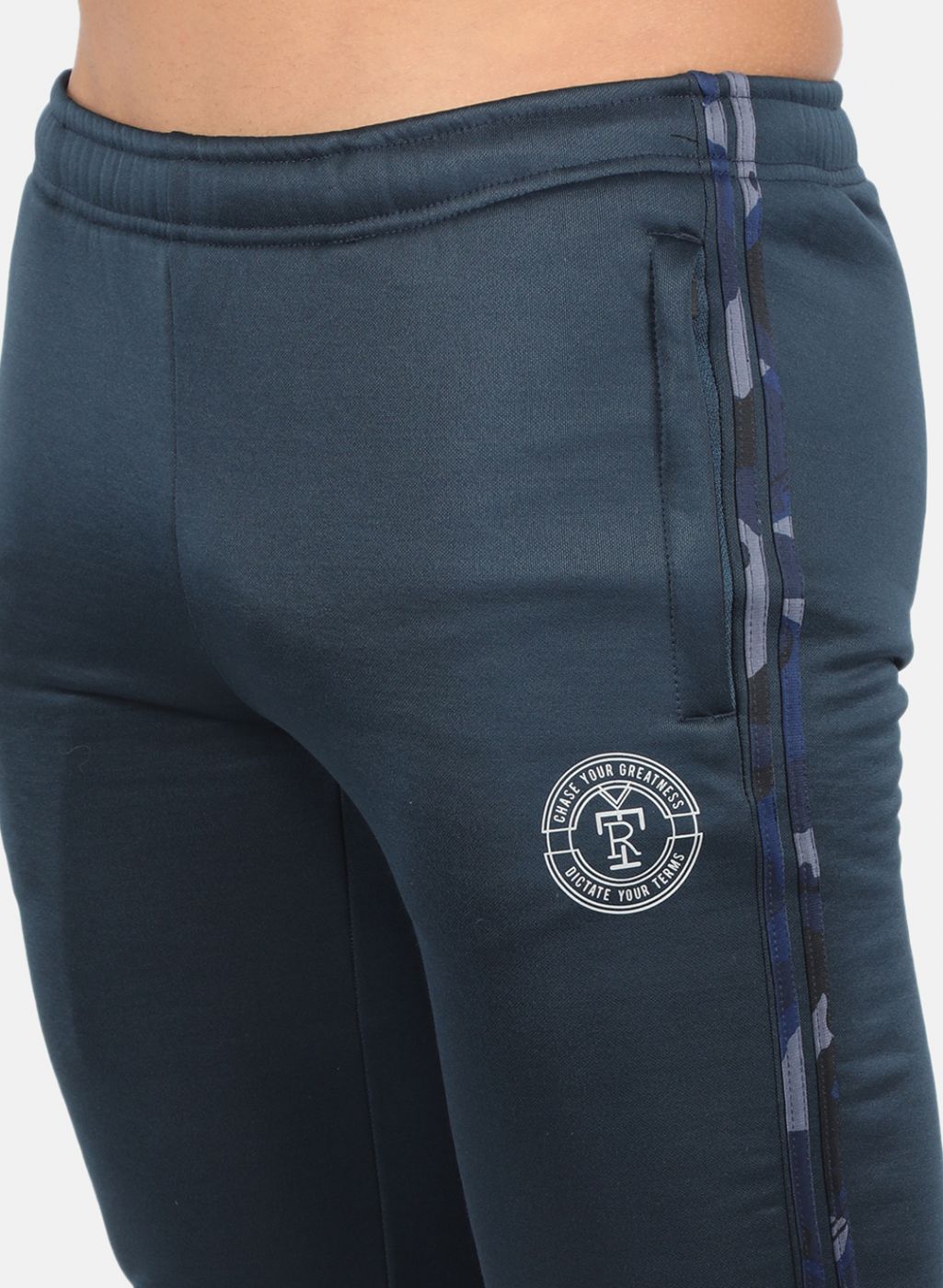 Rock.it Men Navy Blue Solid Tracksuit