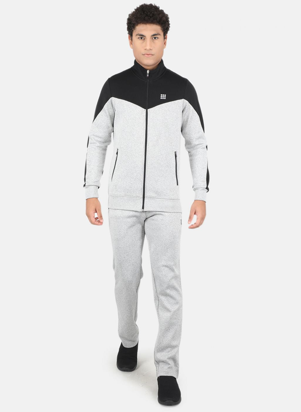 Rock.it Men Grey Solid Tracksuit