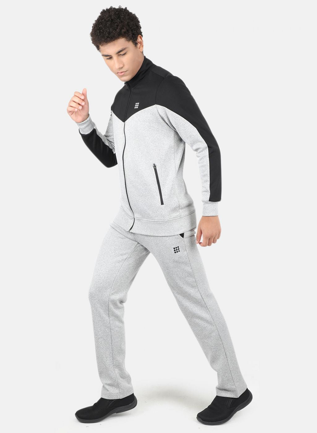 Rock.it Men Grey Solid Tracksuit