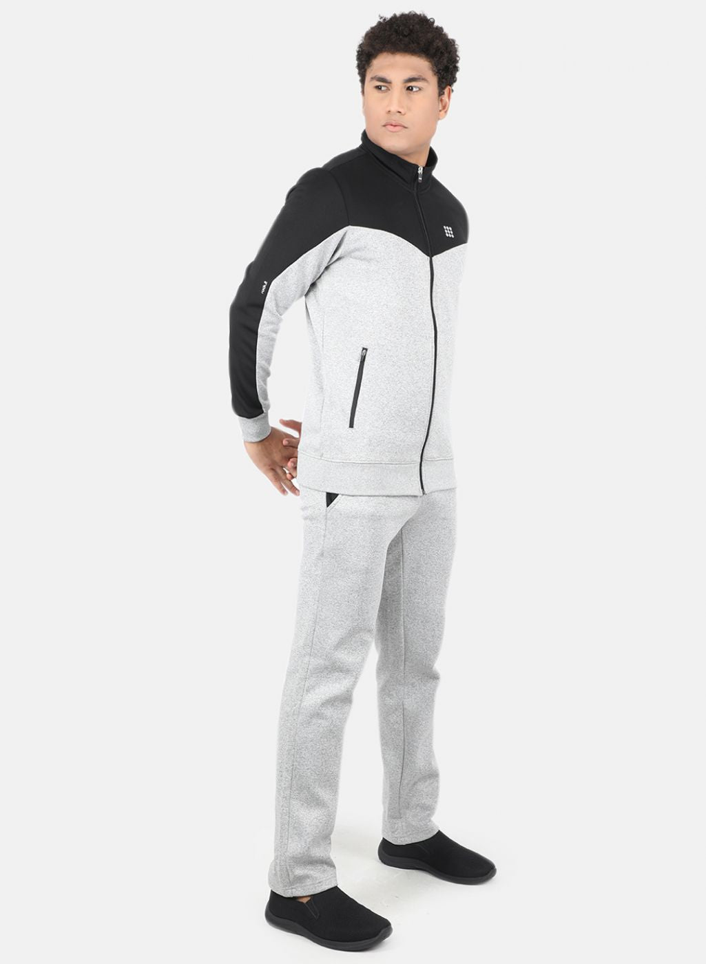 Rock.it Men Grey Solid Tracksuit