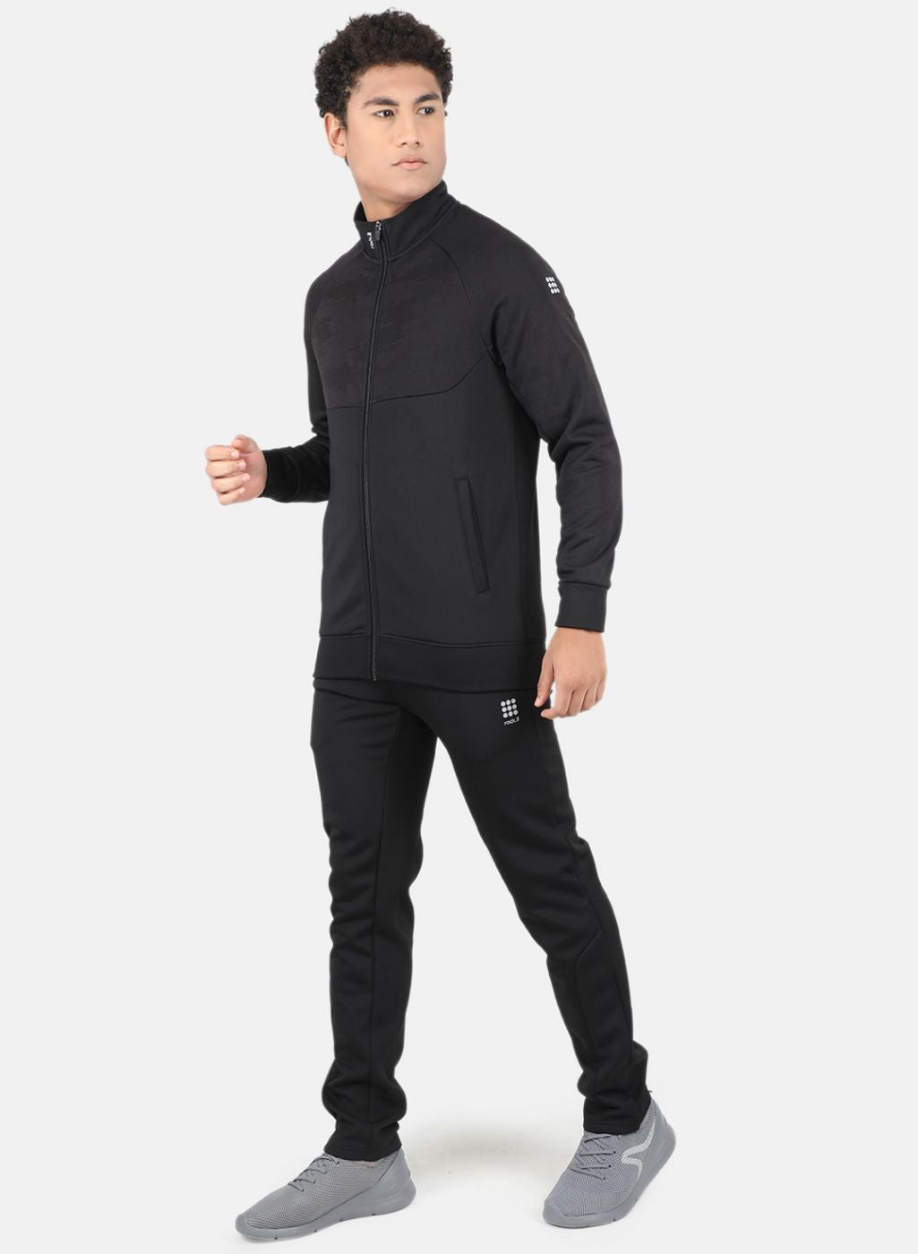 Rock.it Men Black Self Tracksuit