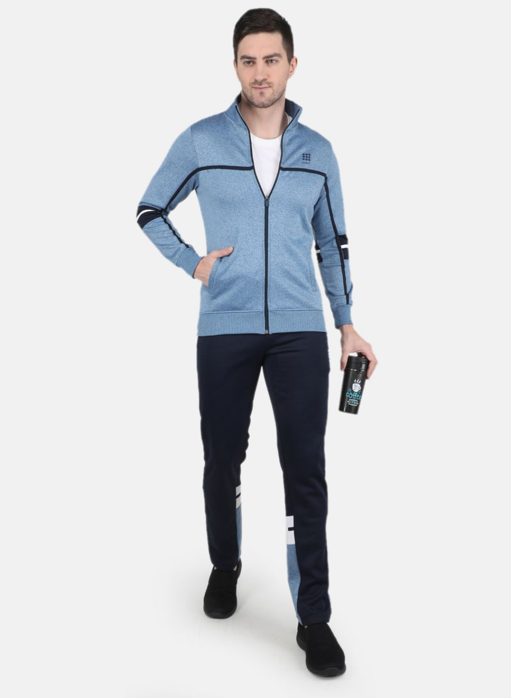 Rock.it Men Blue Solid Tracksuit