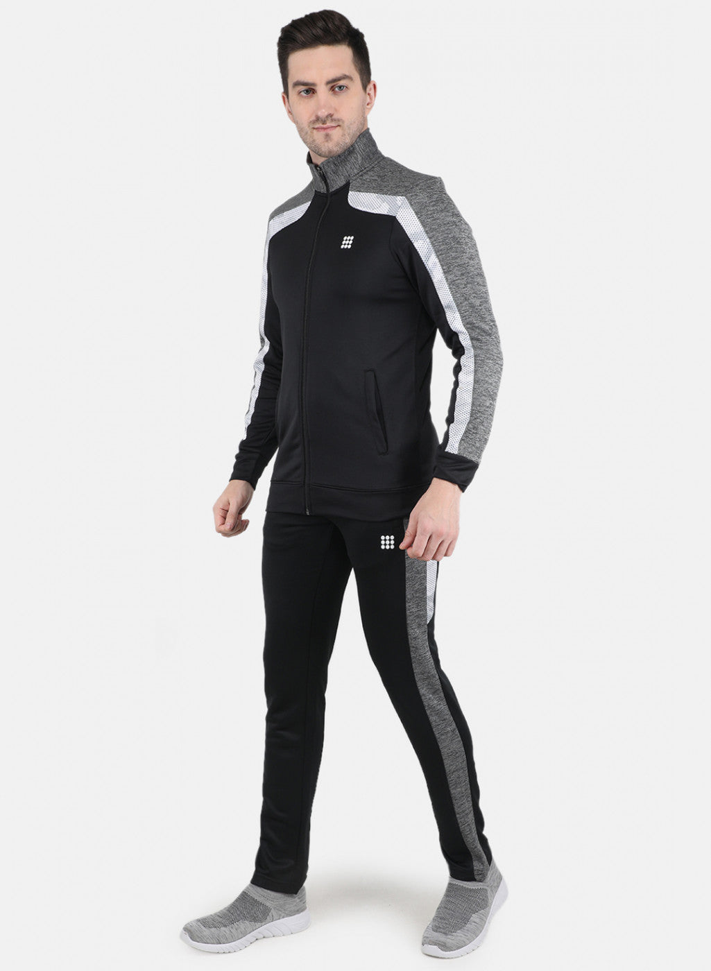Rock.it Men Black Solid Tracksuit