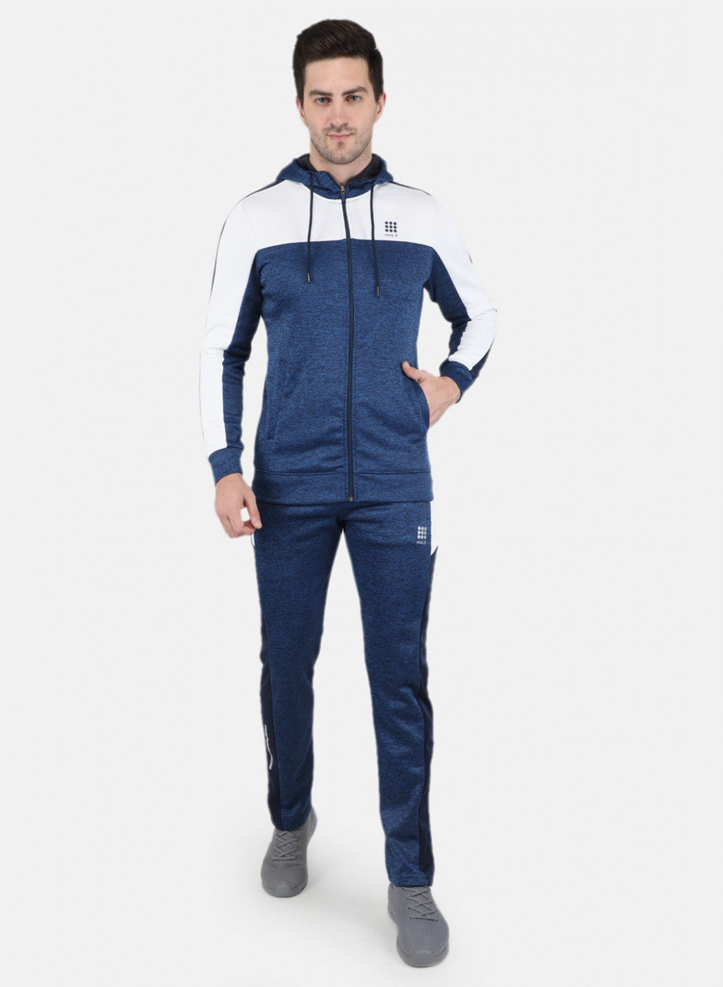 Rock.it Men Blue Self Design Tracksuit