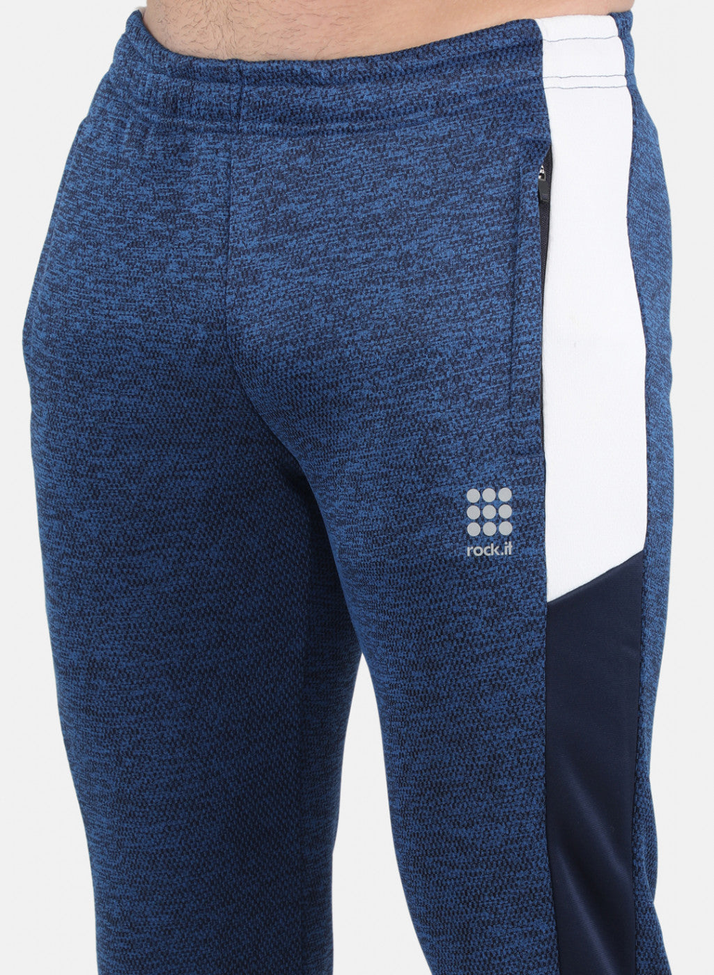 Rock.it Men Blue Self Design Tracksuit