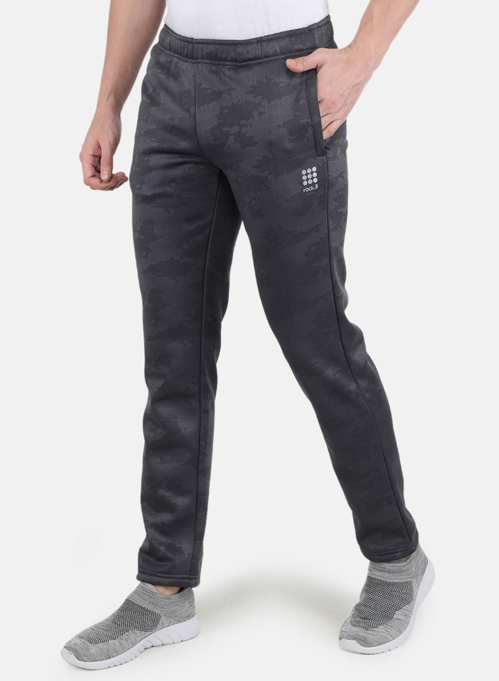 Rock.it Men Grey Smart Fit Track Pant