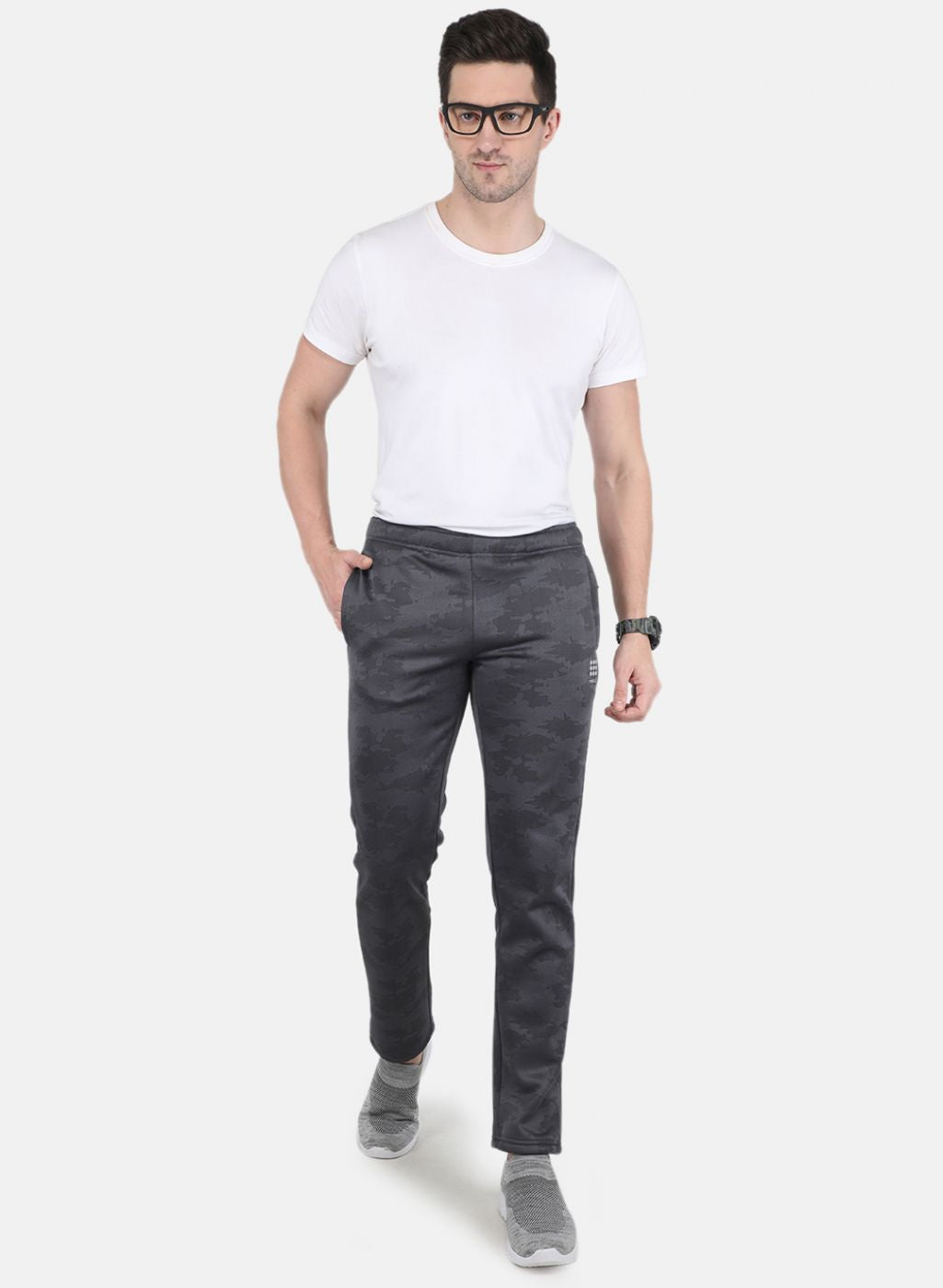 Rock.it Men Grey Smart Fit Track Pant