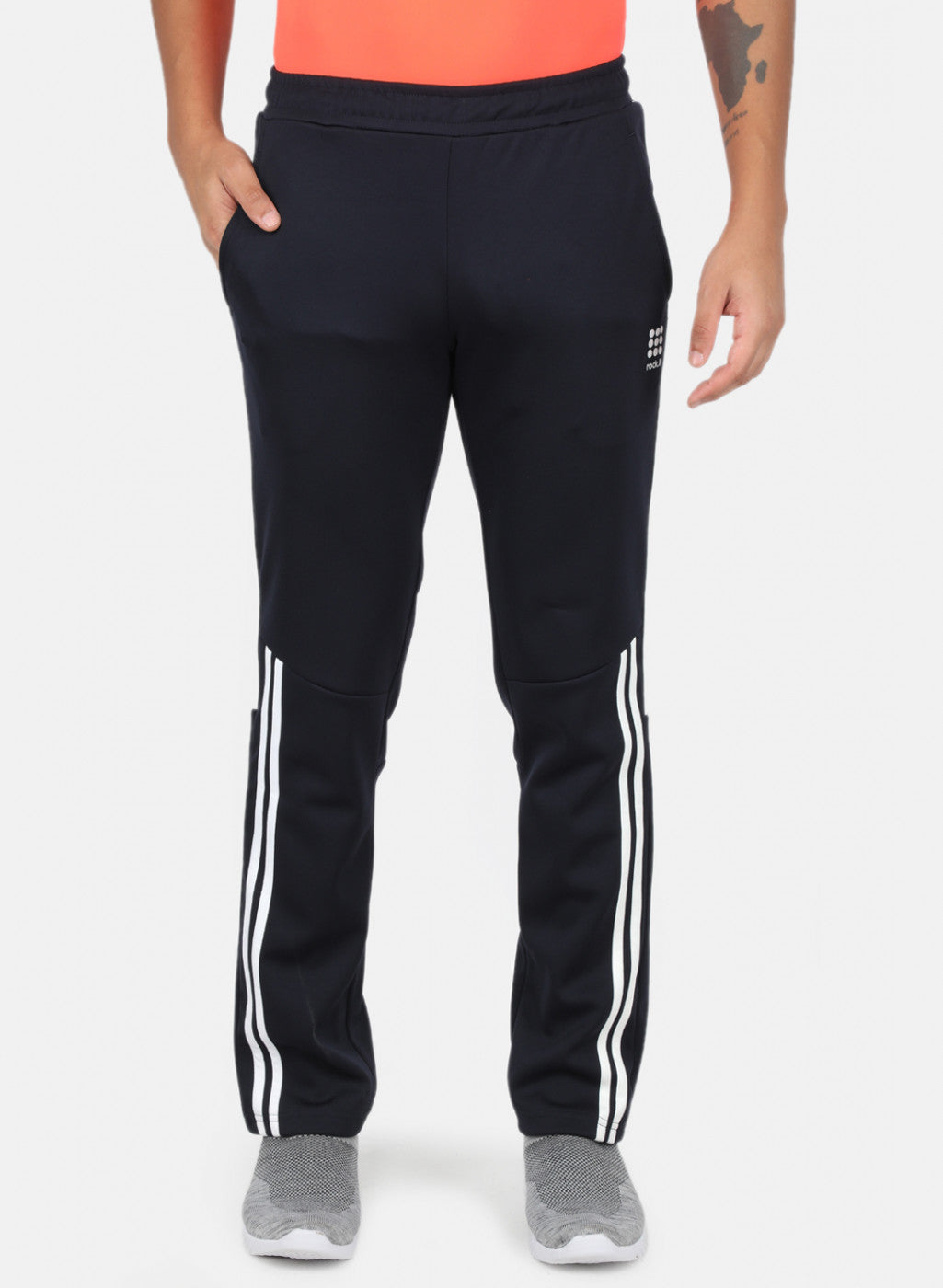 Rock.it Men Navy Blue Solid Trackpant