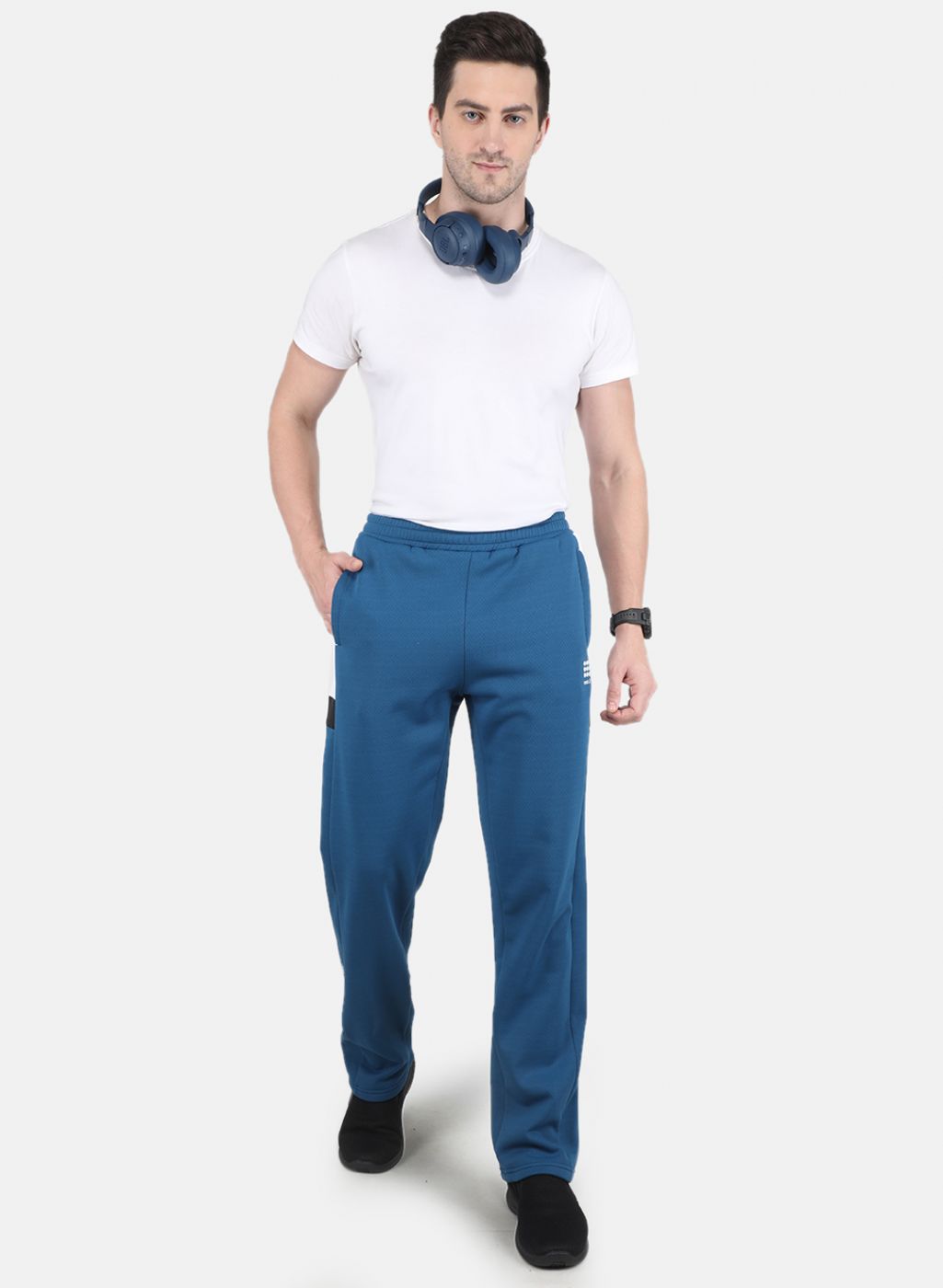 Rock.it Men Teal Blue Smart Fit Track Pant