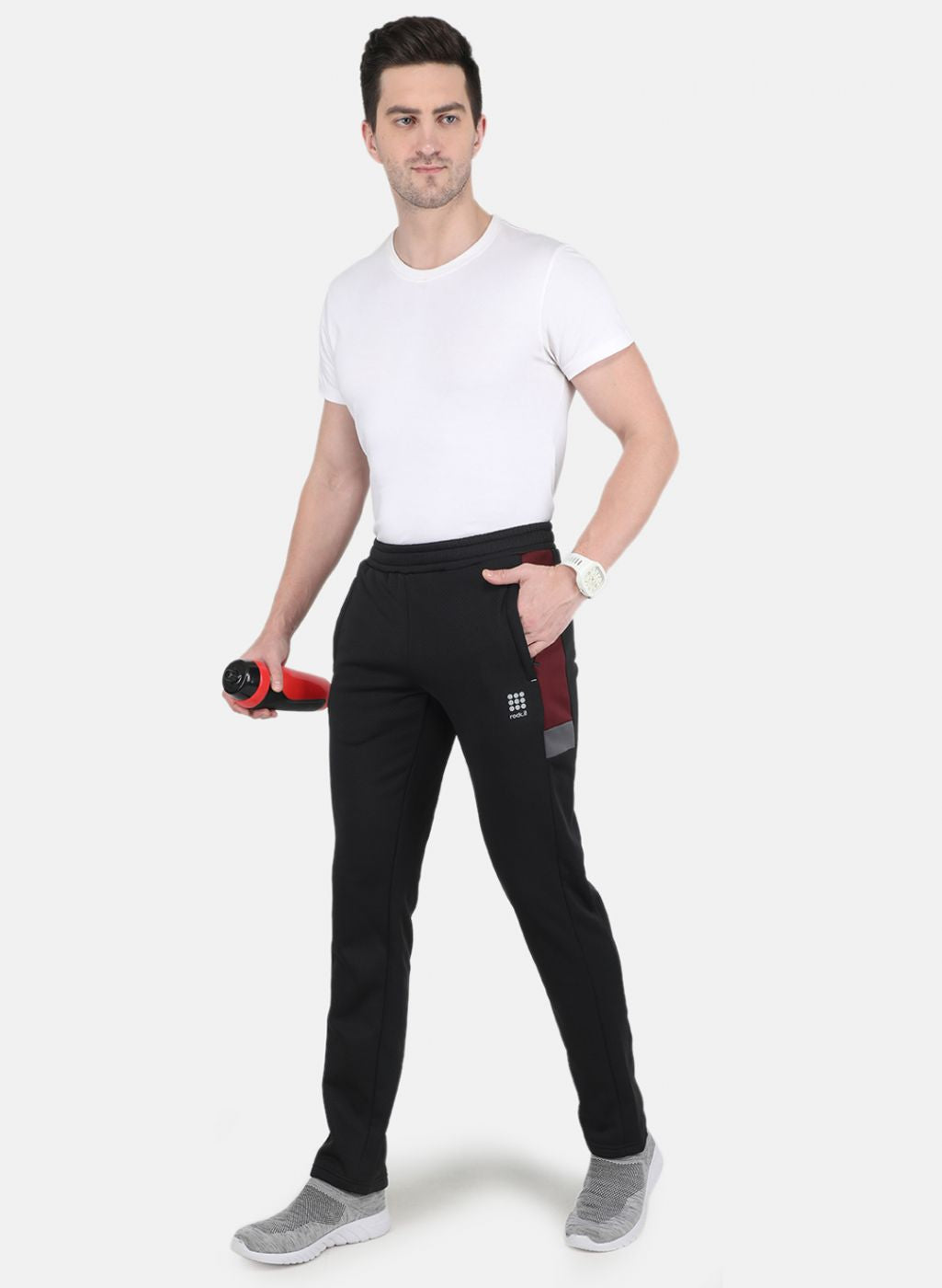 Rock.it Men Black Smart Fit Track Pant