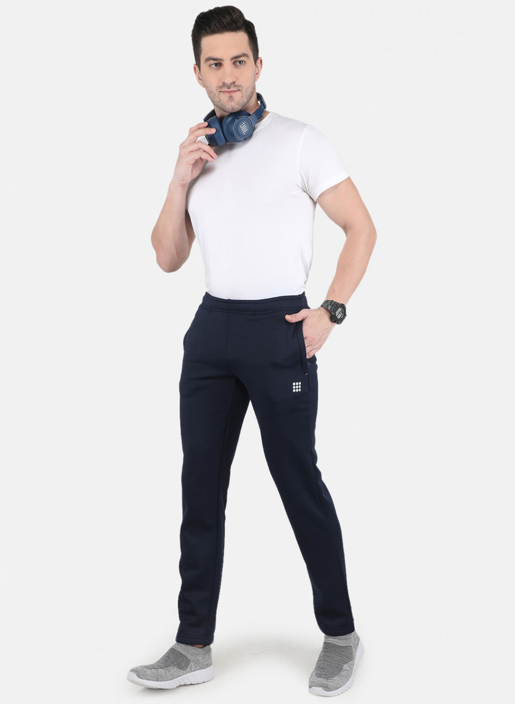 Rock.it Men Navy Blue Regular Fit Lower