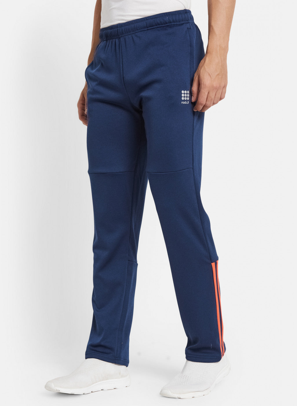 Rock.it Men Navy Blue Solid Trackpant