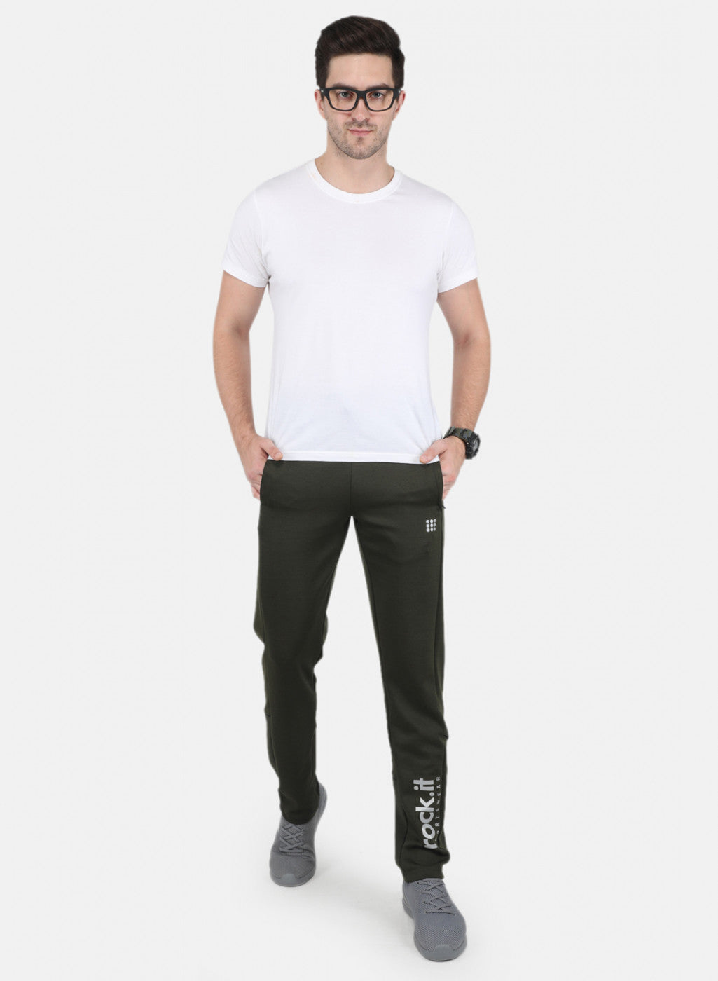 Rock.it Men Olive Regular Fit Lower