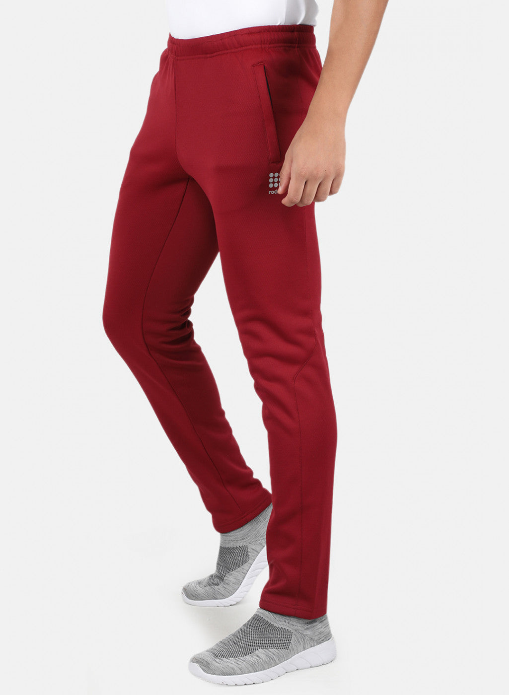Rock.it Men Maroon Solid Trackpant