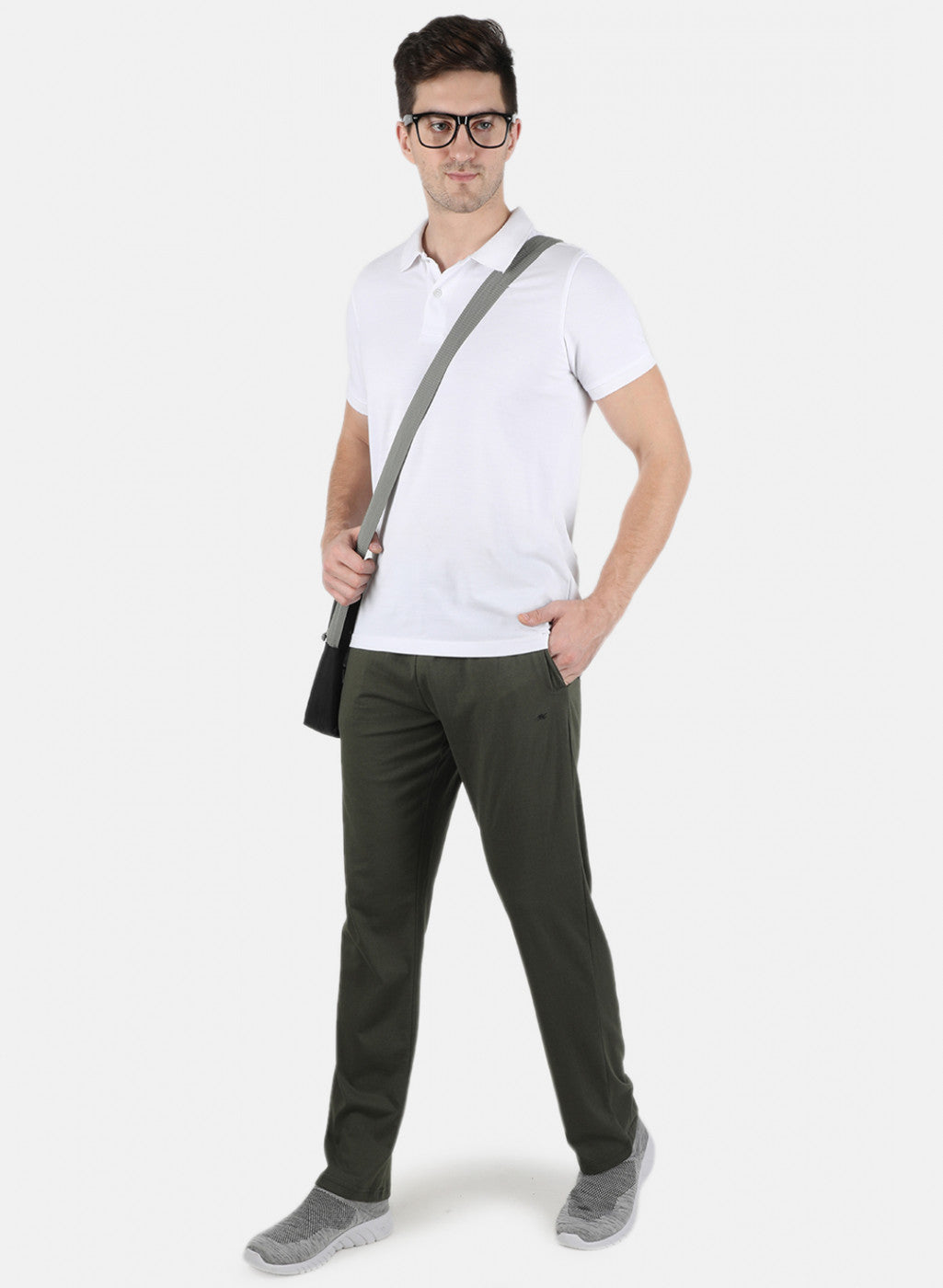 Men Olive Plain Lower