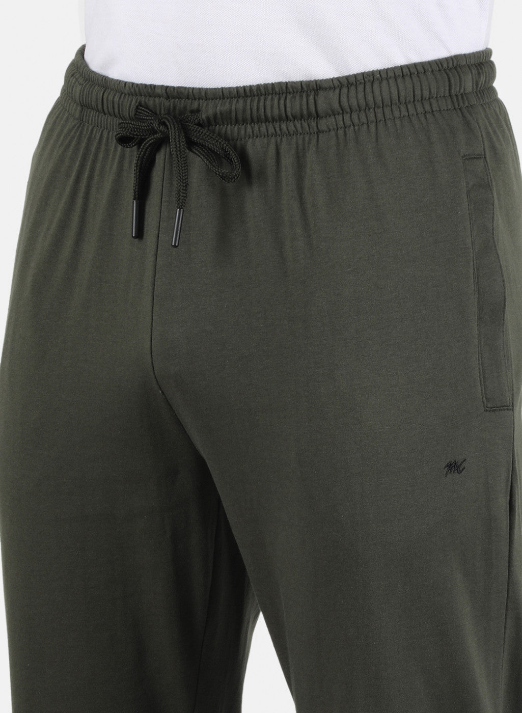 Men Olive Plain Lower