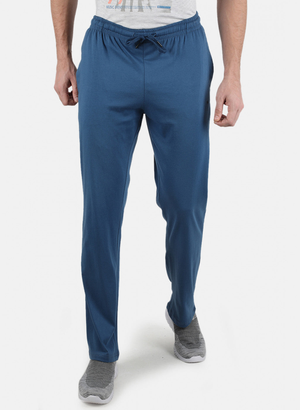 Men Blue Plain Lower