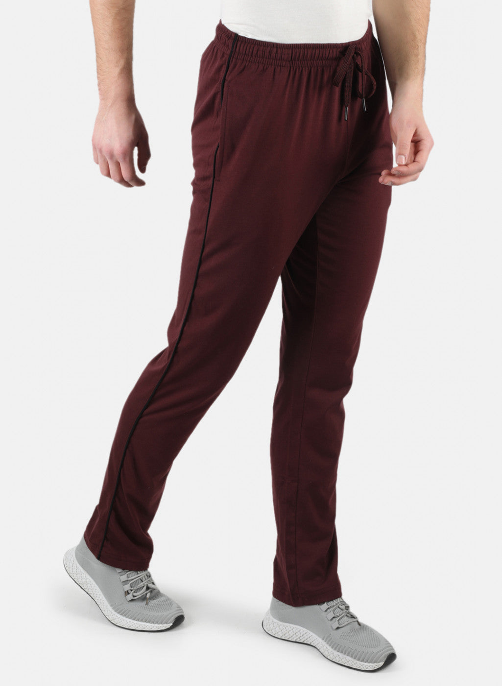 Men Maroon Plain Lower