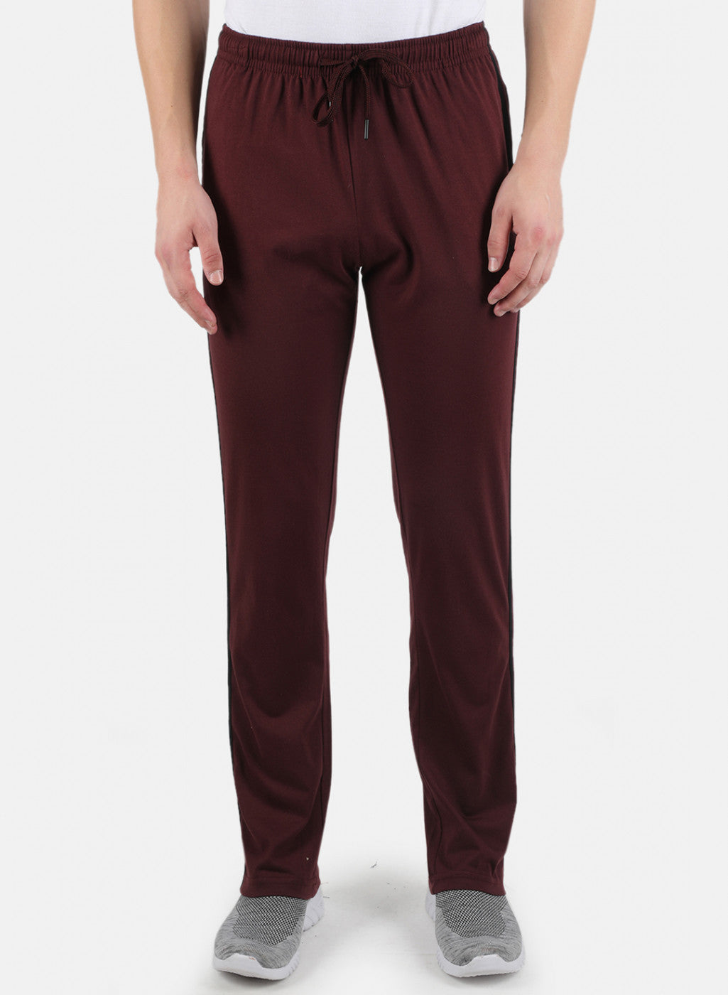 Men Maroon Plain Lower