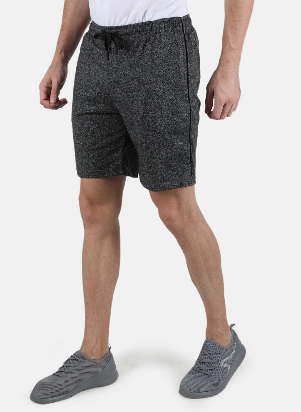 Men Black Plain Bermuda