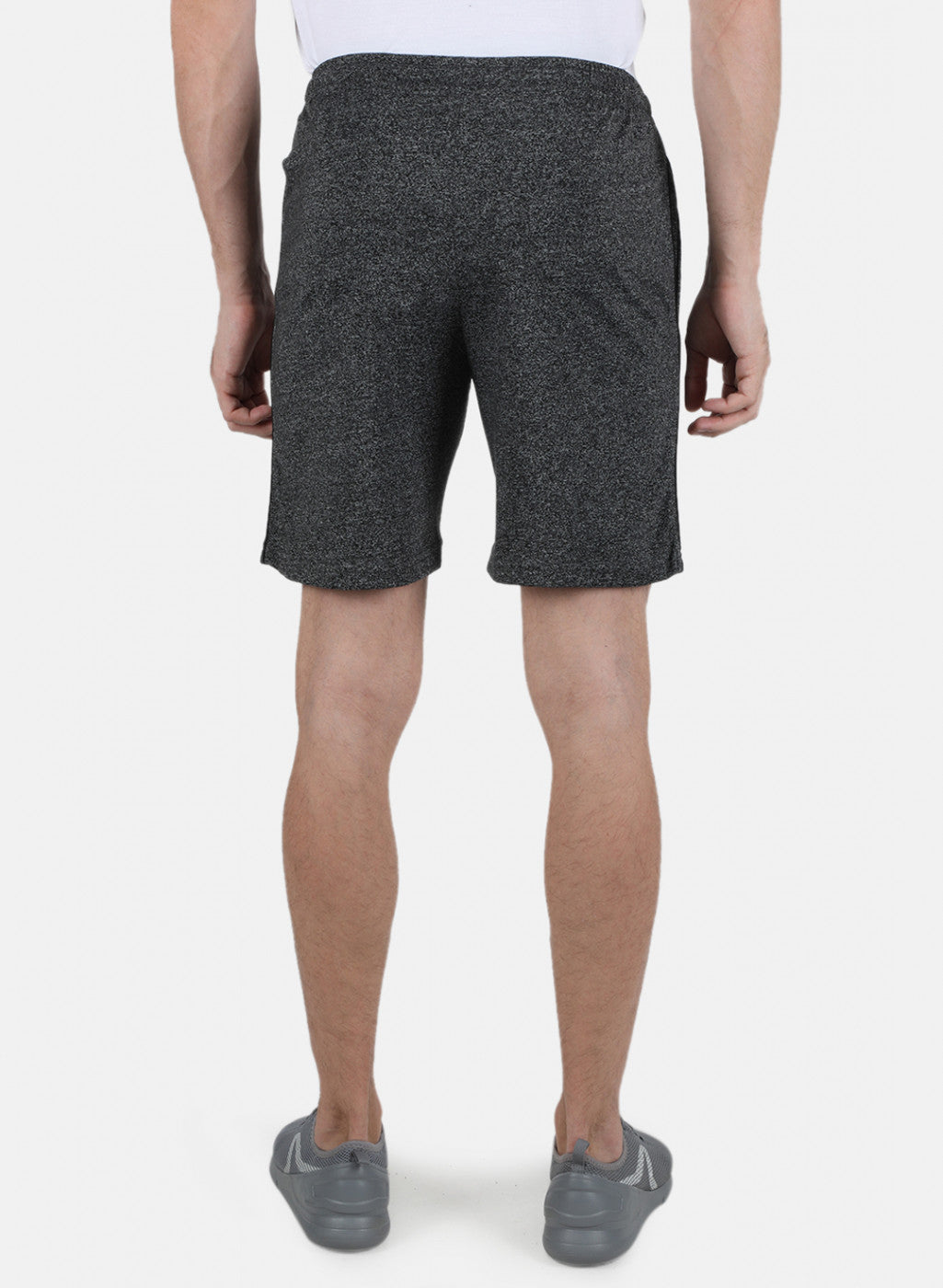 Men Black Plain Bermuda