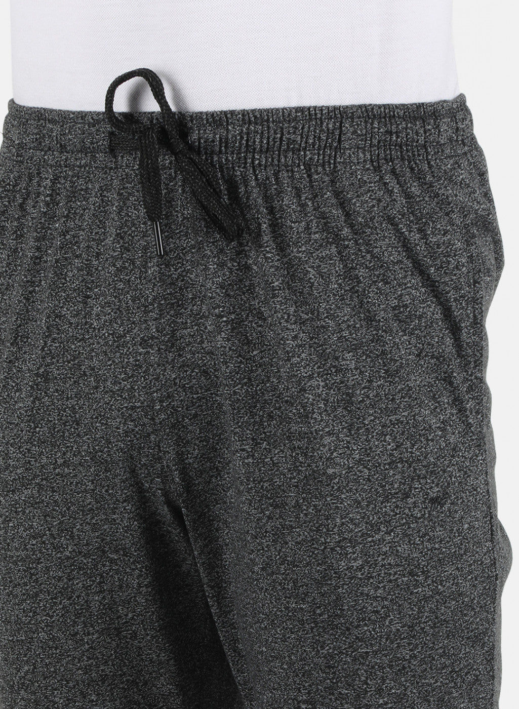 Men Black Plain Capri