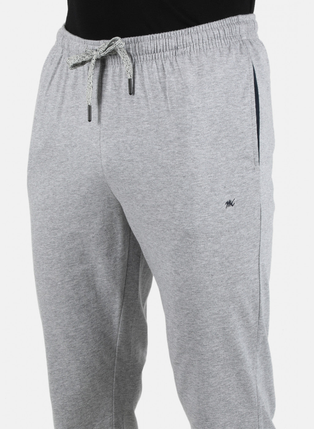 Men Grey Plain Capri